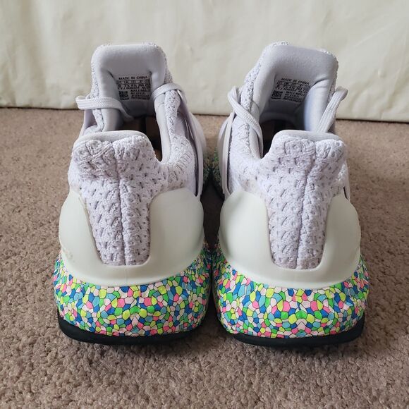 2021 Adidas UltraBoost 5.0 Mosaic Boost Pack Sz 8 Mens White Sneakers Multicolor main image 4
